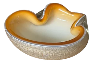 Mid Century Alfredo Barbini Murano Style Art Glass Bowl/ Ashtray