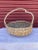 Rustic Whitewashed Wavy Vine/Rattan Gathering Basket For Sale In Palm Springs - Image 6 of 8
