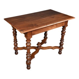 Late 19th Century Louis Philippe Flat Walnut Desk For Sale
