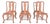 Portuguese Queen Anne Style Dining Chairs, 1940s, Set of 6 For Sale