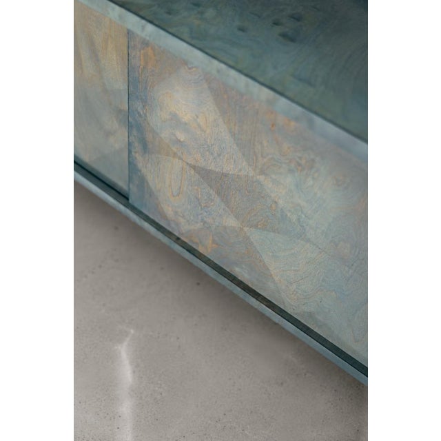Mid-Century Modern Italian Turquoise Streamline Wood Sideboard, 1960s For Sale - Image 18 of 18