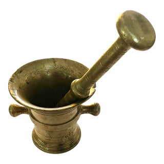 Antique Bronze Mortar and Pestle Appthecary For Sale