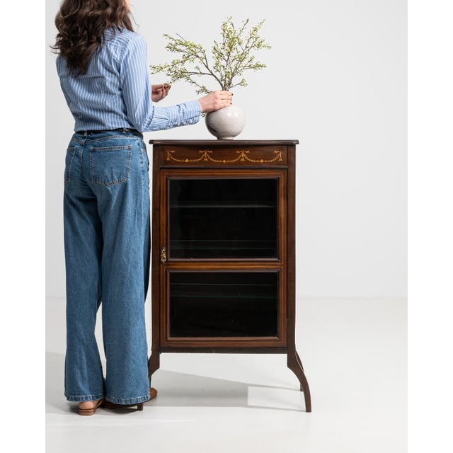 19th Century Edwardian Vitrine Cabinet For Sale - Image 13 of 16