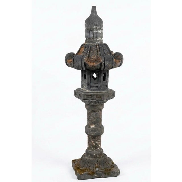 Antique Japanese Style Pagoda Garden Lantern (Tachi-Gata) For Sale - Image 4 of 12