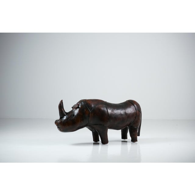 1960s Leather Rhinoceros Ottoman by Dimitri Omersa for Omersa, United Kingdom, 1960s For Sale - Image 5 of 18