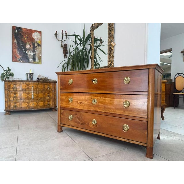 Biedermeier Chest of Drawers in Cherrywood For Sale - Image 5 of 18