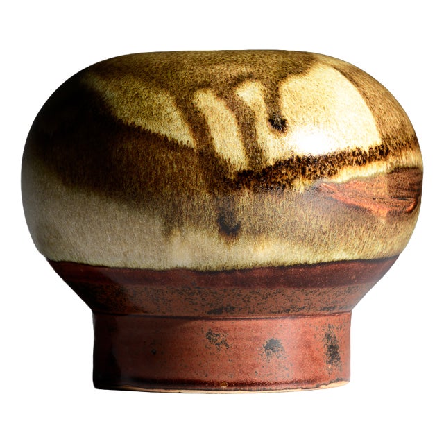 Earth Tone Studio Ceramic Vase by Barbara Stehr, Germany, 1970s For Sale