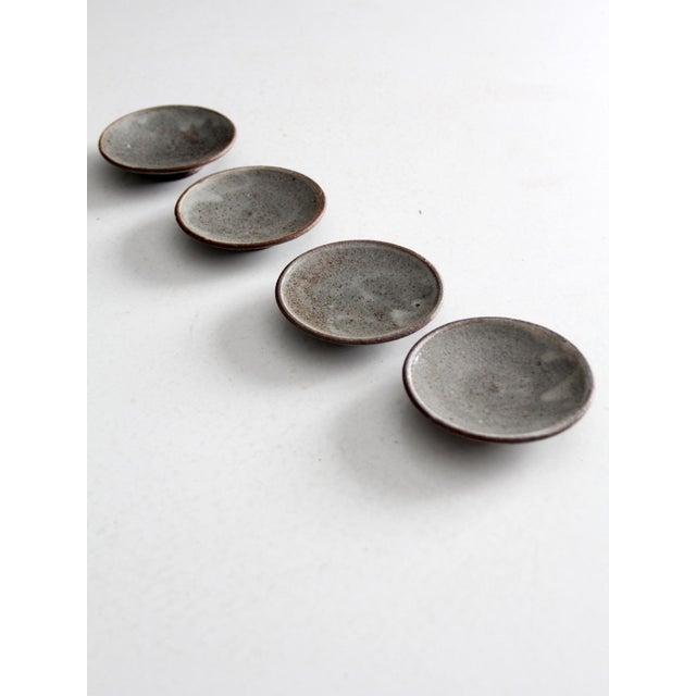 Vintage Small Studio Pottery Plates Set of 4 For Sale - Image 14 of 17