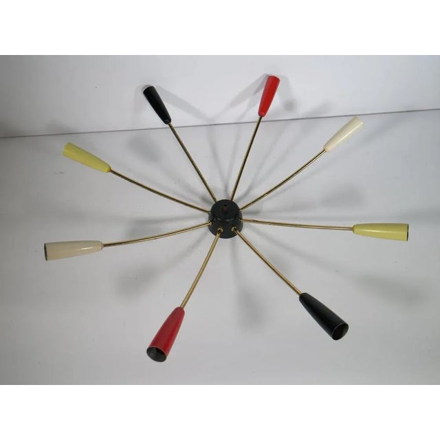 Mid-Century Sputnik Multi-Colored Spider Lamp 1960 For Sale - Image 11 of 11