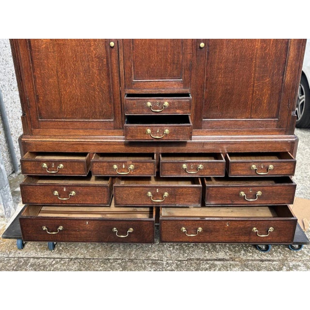 18th Century George Iii Period Oak Housekeepers Cupboard, 1790 For Sale - Image 9 of 13