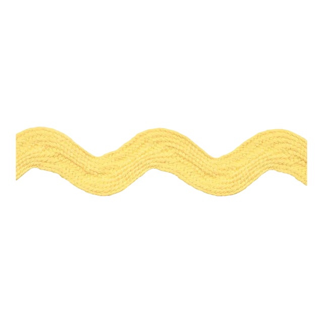 Sample - Schumacher Ric Rac Tape Large Tape in Yellow For Sale