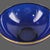 Mid-Century Modern Vintage Cobalt Blue Gilded Rim Glass Serving Bowl For Sale - Image 3 of 8
