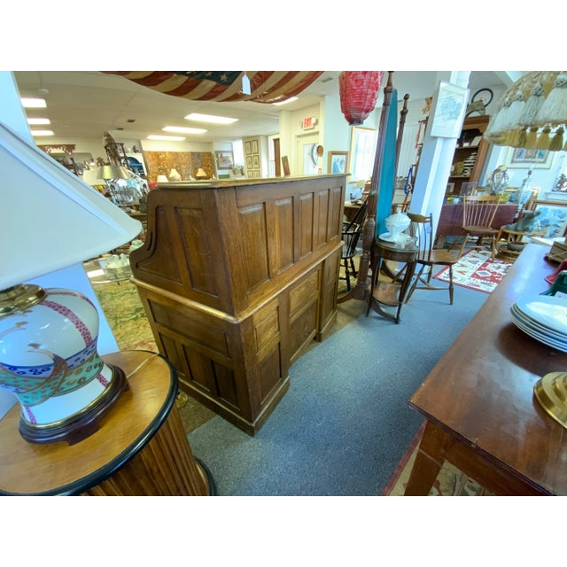 Circa 1900’s Oak Roll Top Desk For Sale - Image 4 of 12