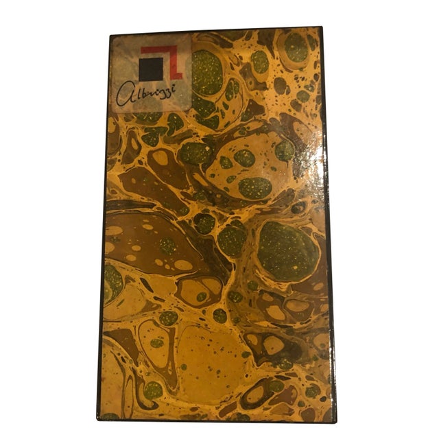 Signed mid century signed by the artist, Alessandro Albrizzi box made and out of paper and wood. Italy, late 1950’s....