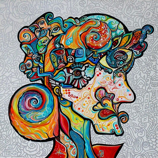 Alexander Arshansky, "French" Abstract/Cubist Piece For Sale