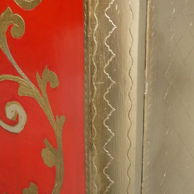 Wood Antique Gold Leaf & Red Lacquer Sideboard from Fratelli Ugolini For Sale - Image 7 of 10