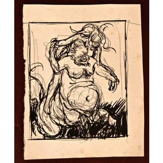 Gabriele Galantara, Demons, 1907, Pencil and Ink For Sale