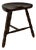 Danish Oak Tripod Stool with Sculpted Saddle Seat, 1960s For Sale