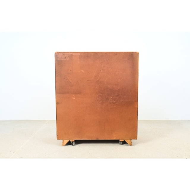 Heywood-Wakefield Mid-Century Modern Sculpted Birch 5-Drawer Highboy Dresser | Newly Refinished For Sale - Image 14 of 15