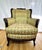 1930s Set of Vintage Louis XV Bergere Style Chairs With Carved Walnut Frames & Brocade Upholstery. For Sale - Image 5 of 14