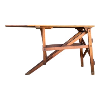 Late 19th Century Antique Folding Wooden Ironing Board For Sale