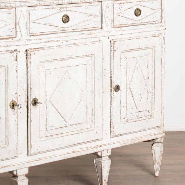 19th Century Swedish White Painted Pine Sideboard Buffet For Sale - Image 14 of 15