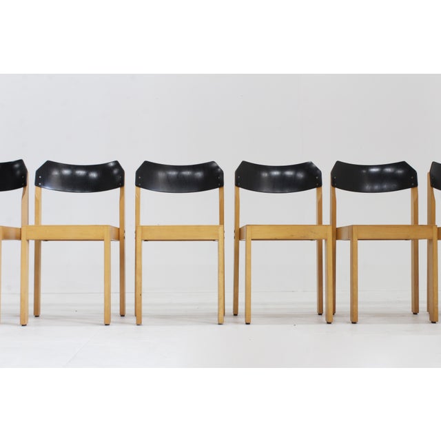 Vintage Stackable Dining Chairs, 1970s, Set of 6 For Sale - Image 9 of 11