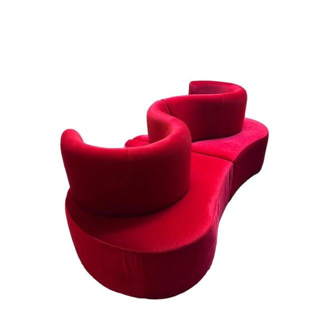 2000 - 2009 Danish Two-Piece Cloverleaf Red Sofa by Verner Panton for VerPan, 2000s For Sale - Image 5 of 12