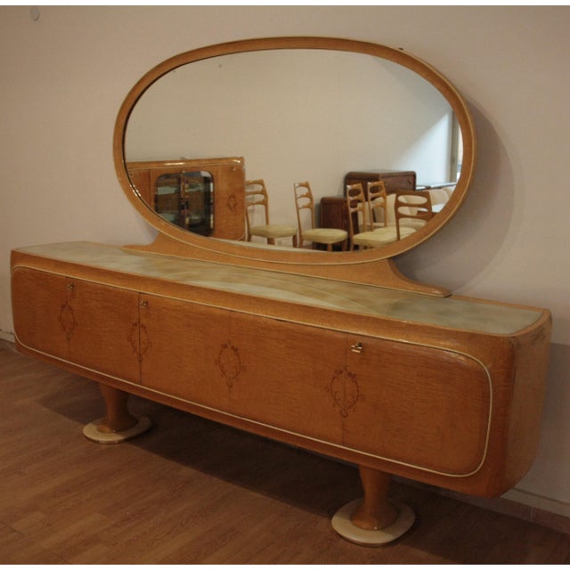 Vintage Sideboard with Mirror by Vittorio Dassi, Italy, 1950s For Sale - Image 16 of 17