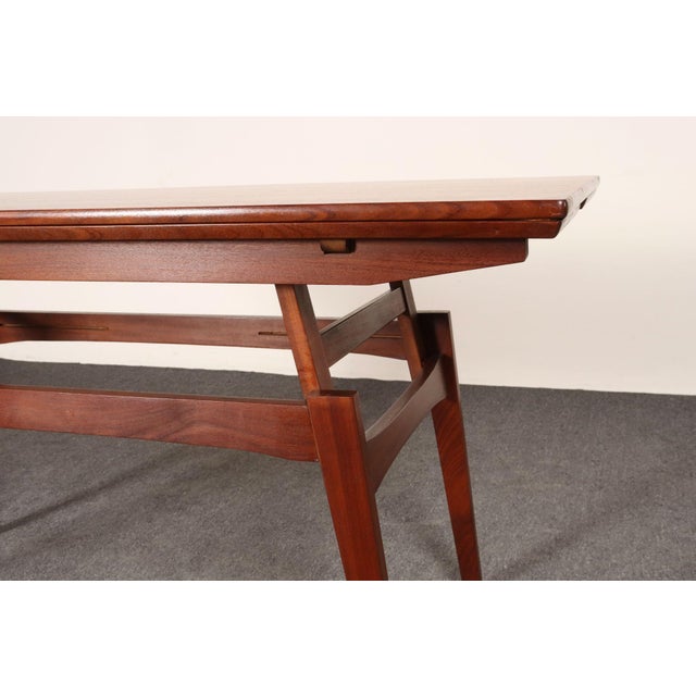 Danish Modern "Elevator" Metamorphic Coffee Table / Dining Table With Two Leaves For Sale - Image 18 of 18