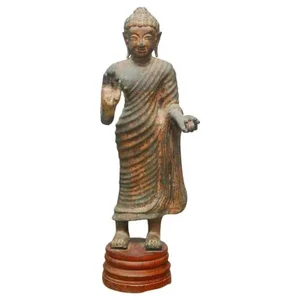 Cast Iron Standing Buddha Statue