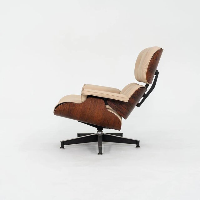 Elevate your space with a true icon of 20th-century design. This authentic Eames Lounge Chair and Ottoman (Models 670 and...