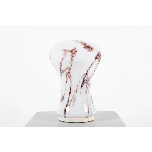 Brown Opaline Mushroom Table Lamp by Ivan Jakes for Osvetlovcici Sklo, 1970s For Sale - Image 8 of 8