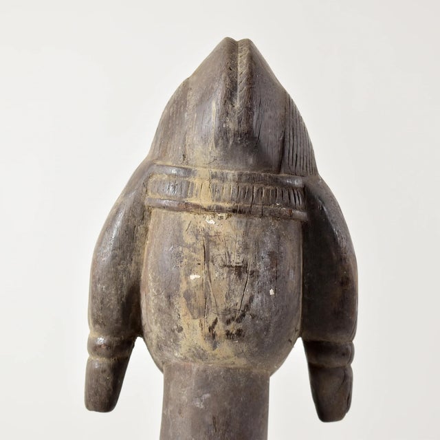 Brown Early 20th Century Dan Standing Female Wood Figure Côte d'Ivoire For Sale - Image 8 of 12