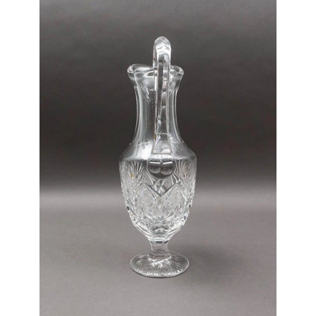 Mid 20th Century Mid 20th Century St. Louis France Florence Cut Crystal Water Jug Pitcher Beverage Holder For Sale - Image 5 of 9