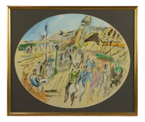Paul Maes, Promenade des Anglais, Nice, Mixed Media, 1960s