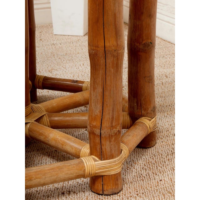Wood Mid 20th Century Bamboo Dining Table For Sale - Image 7 of 11