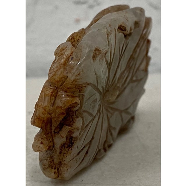 19th Century Chinese Hard Stone Dragon & Turtle on Lotus Flower For Sale - Image 5 of 9