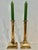 English Vintage Wildwood Imports Neoclassical Fluted Column Cast Brass Candlestick Holders - A Pair For Sale - Image 3 of 9