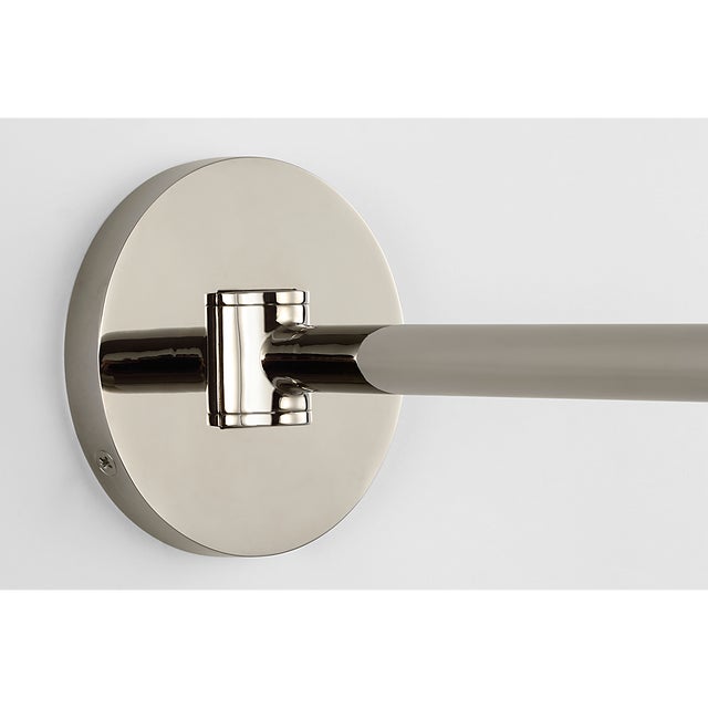 Amber Lewis for Visual Comfort Signature Ponce 9" Articulating Sconce in Polished Nickel with Polished Nickel Shade For Sale In Houston - Image 6 of 11