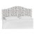 California King Camelback Headboard in Linen Leopard Ink For Sale