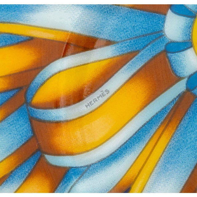 Hermes Paris "Cocarde De Soie" Porcelain Tea Service for 3 For Sale - Image 9 of 11