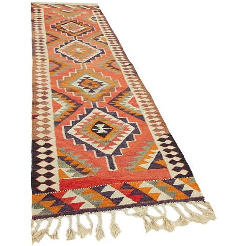 Textile Vintage Kilim Runner Rug For Sale - Image 7 of 7