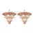Murano Mid-Century Modern Pink “Palmette” Murano Glass Chandeliers - a Pair For Sale - Image 4 of 7