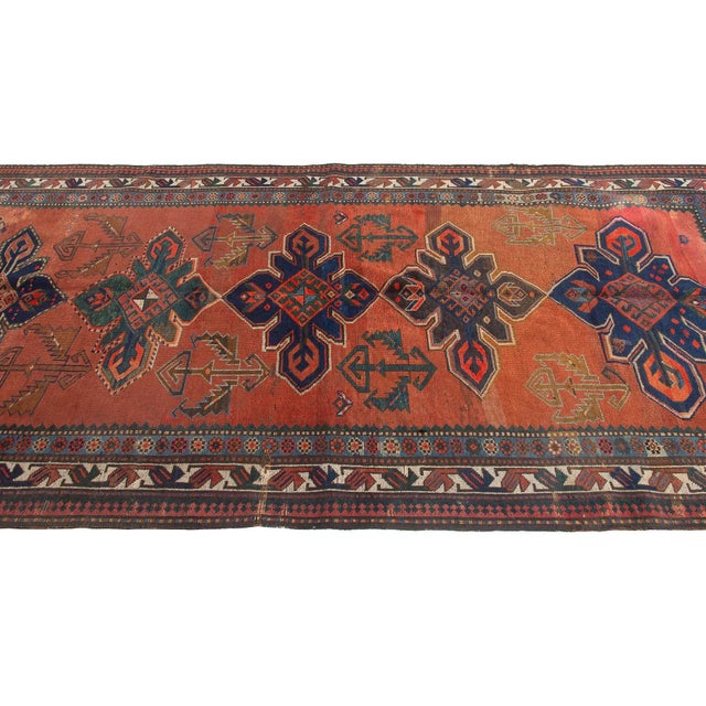 Decorative Antique Caucasian Wool Rug For Sale - Image 4 of 6