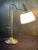 Early 20th Century Vintage Brass Adjustable Table Lamp With Frosted White Glass Shade For Sale - Image 5 of 11
