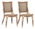 Luna Rattan Frame Armless Dining Chair 2pc by Essentials for Living For Sale