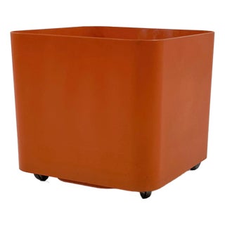 Orange Dime Planter on Wheels by Marcello Siard for Longato, 1970s For Sale