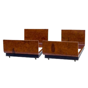Donald Deskey for Widdicomb Co. Carpathian Elm Twin Beds - a Pair