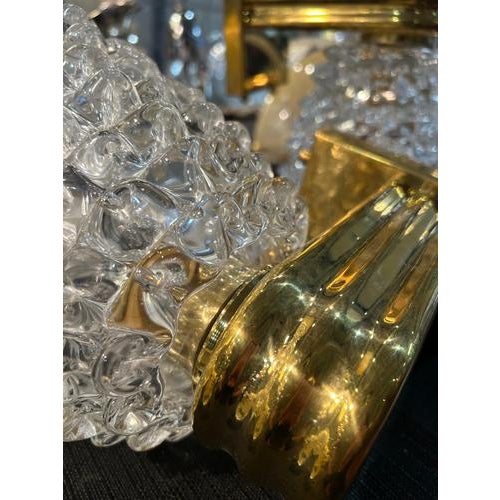 Brass and Glass Murano Wall Sconces, 1980, Set of 2 For Sale - Image 10 of 14